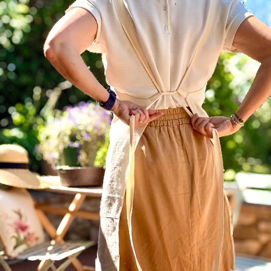 Amaryllis flower - grembiule da cucina, 100% canapa - Limited Edition