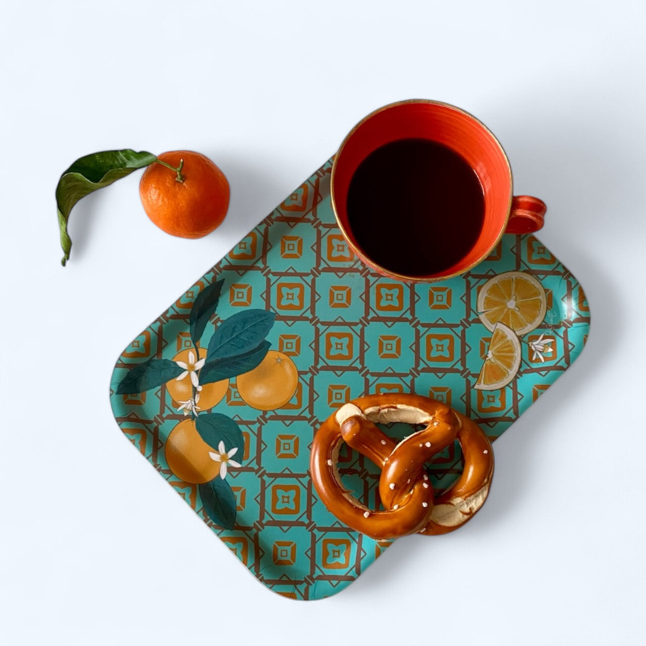 Mix&Match - vassoio da caffè, 27x20 cm, agrumi, turchese, NOVITÀ