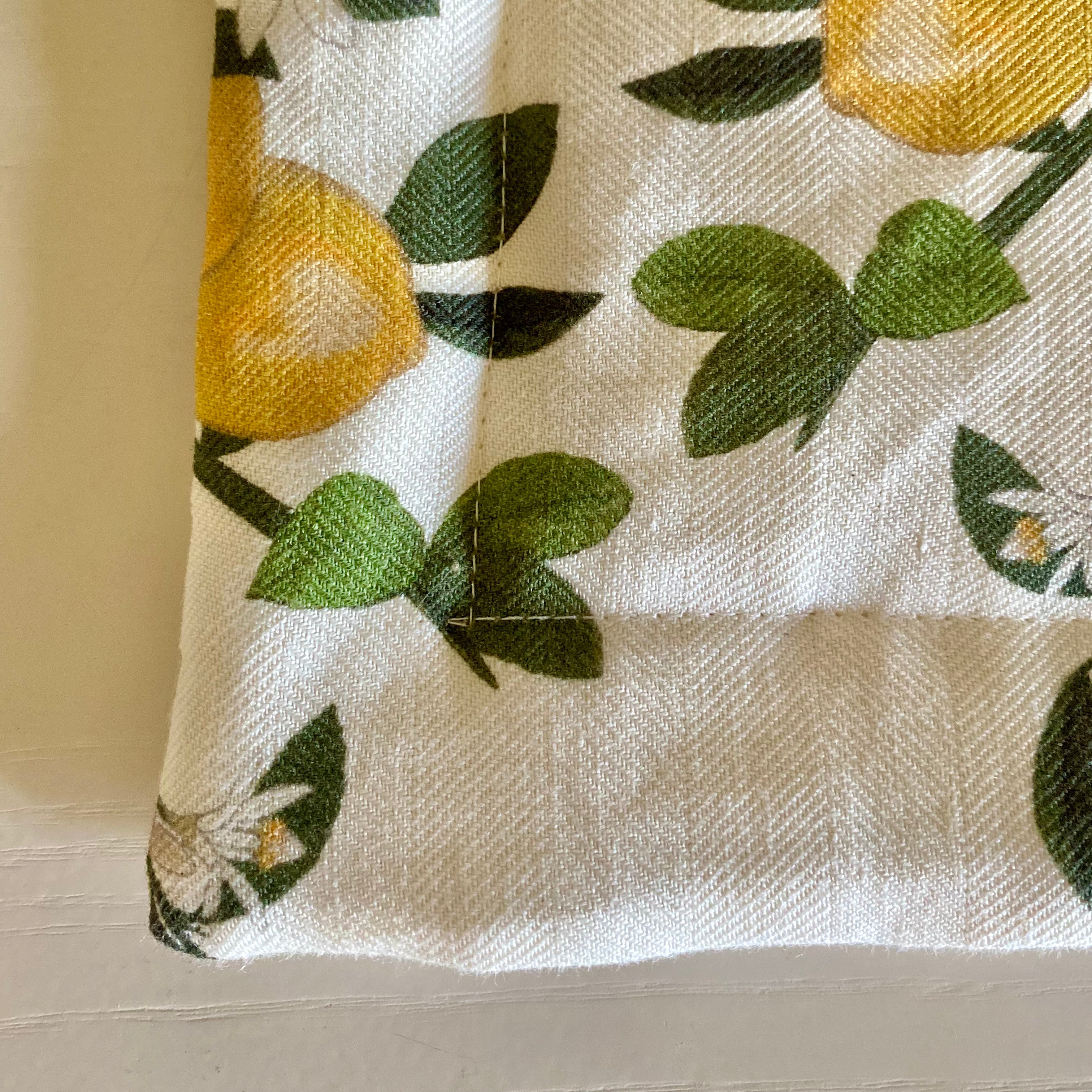 Lemon Tree - presina, 100% cotone, limoni, 19x19 cm - OUTGOING