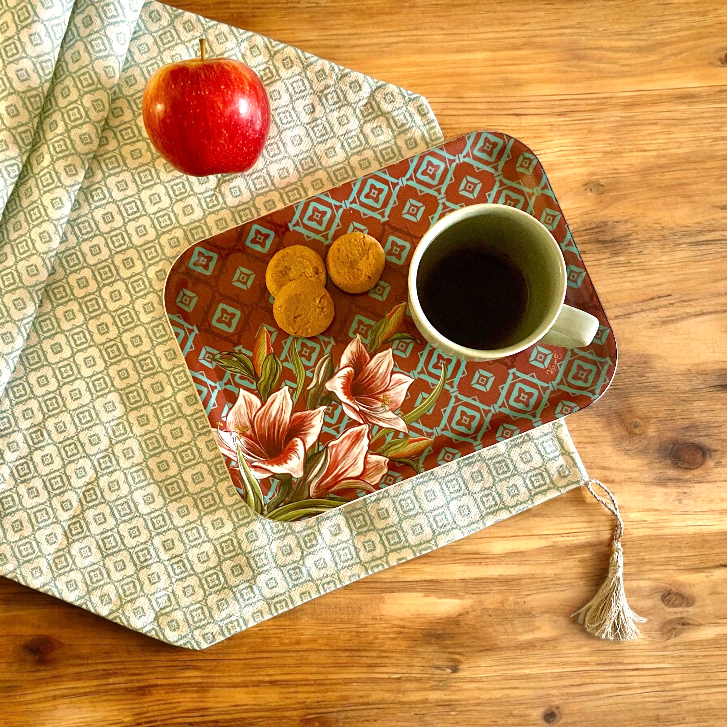 Mix&amp;Match - coffee tray, 27x20 cm, Amaryllis, red, NEW