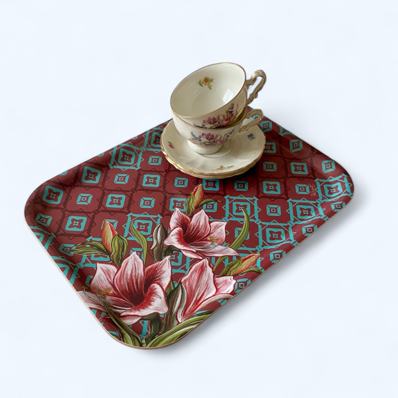 Mix&amp;Match - coffee tray, 27x20 cm, Amaryllis, red, NEW