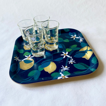 Giardini Naxos - square tray, navy blue and lemons, 20x20 cm - NEW